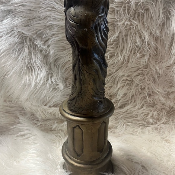 Brass Horse Head 16.5" Hitching Post Top, Heavy Metal, Tall Brass Horse Statue, - Picture 3 of 3